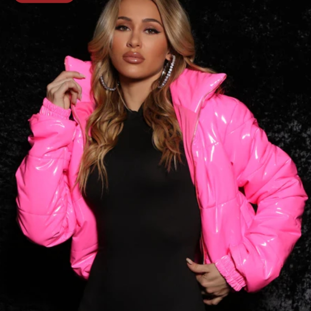 Vibrant Pink Women's Jacket (1X) runs small